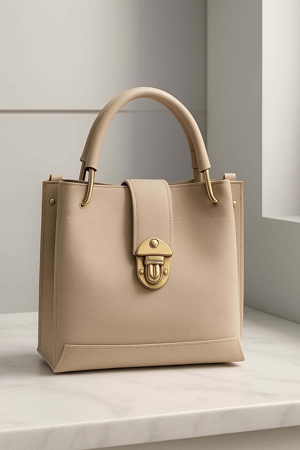 Luxury velvet hand bag for women, structured elegant velvet stuff with gold lock